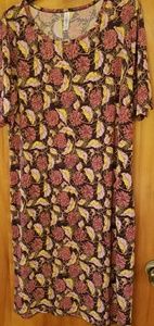 LuLaRoe Julia dress - 3XL.  Silky fabric